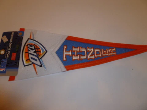 Oklahoma OKC Thunder Embroidered Wool Blend Pennant New With Tag Cover