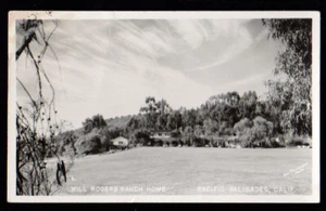 RPPC 1947 CALIFORNIA CA Pacific Will Rogers Ranch Home Postkarte - Bild 1 von 2