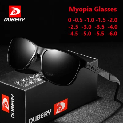 Hombres Mujeres Gafas Cuadradas Miopía Miopía Deportes Aire Libre Gafas de Sol Polarizadas Foto 1 de 4