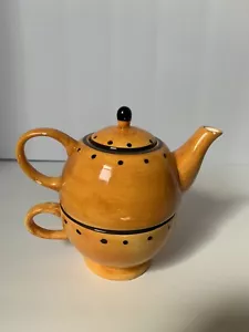Design Pac Tea For One Stackable Teapot And Mug 6.5" tall - Picture 1 of 15