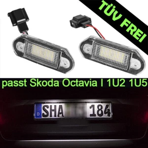 2x LED Kennzeichenbeleuchtung Skoda Octavia I 1 1U 1U2 1U5 Combi Kombi - Bild 1 von 5
