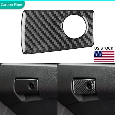 Real Carbon Fiber Co-pilot Storage Glove Box Handle Cover For Pontiac G8 2008-09 - Imagem 1 de 4