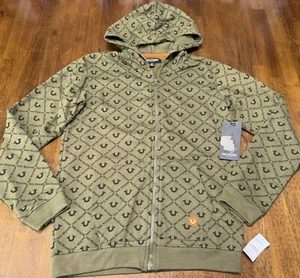 NWT Youth True Religion Full-Zip Hoodie Size Large OLIVE NWT $79 - Picture 1 of 2
