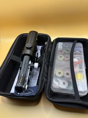 Versatile Beginner Sewing Machine Kit with Colorful Threads and Accessories - Image 1 of 4