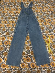 Authentic Key Imperial Bib Overalls Washed Denim Zip Fly 30 /30 Farm Garden Wear - Bild 1 von 24