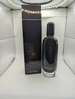 Clinique Aromatics in Black 100ml Eau De Parfum , 100%AUTHENTIC , Damaged Box - Image 1 of 2