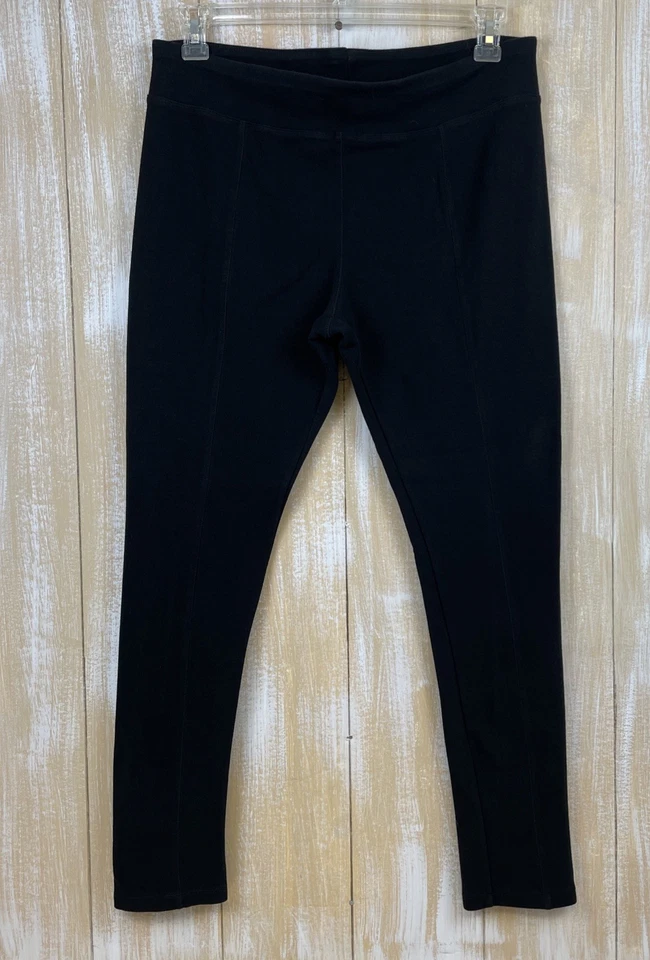 One World Ponte Knit Center Seamed Ankle-Length Pull-on Pants Black Size XL - Image 1 of 4