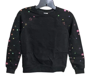 Mädchen Athletic Works bunte Sterne schwarzes Langarm Sweatshirt - Größe L - Bild 1 von 2