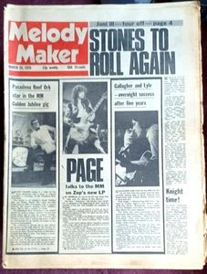 Melody Maker UK Mag Mar 1976 Jimmy Page Rolling Stones Diana Ross Ex Cond - Picture 1 of 2