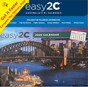 2 x 2026 EsE 2C Easy to See Magnetic Fridge Calendar A5 Size 21 x 23.3cm - Picture 1 of 5