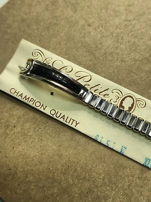 Nuevo de Lote Antiguo JB "La Petite" Extremos de Lagarto Negro Blanco GF? Correa de reloj de 6,25" para extremos de gancho Foto 1 de 4