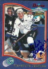 Alexander Jacques autographed Hockey Card (Shawinigan) 1997 Bowman CHL #80