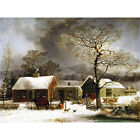 Durrie Winter Scene New Haven Connecticut Pretty Painting Extra Large Art Poster