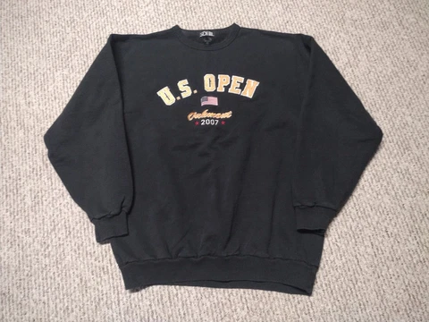 Vintage Y2K 2007 US Open Oakmont Sports Golf Pullover Sweatshirt Sweater L VTG Cover