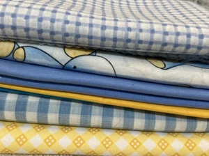 Blue Elephants Fabric Bundle Quilting sewing Baby Boy Craft-yard fats layers - Picture 1 of 11