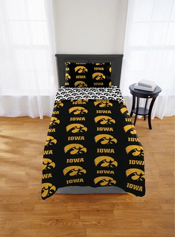 Iowa Hawkeyes Twin Bed in a Bag (Rotary) OFFICIAL NCAA Cover