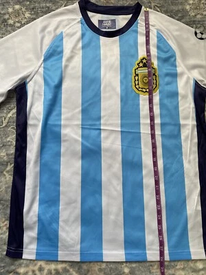 Camiseta Fútbol Argentina Xcelsius Juego Activo del Mundo Hombre’s Mediana Foto 1 de 4