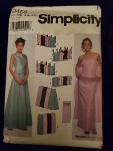 Simplicity 9466 misses Top Skirts Wrap Size 14,16,18,20 Uncut Sewing Pattern - Picture 1 of 2