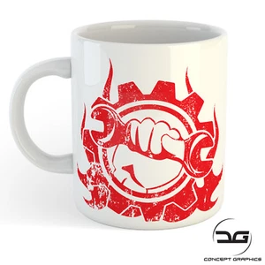 Funny Gear Hand Spanner Novelty Mechanics Car Mug Cup Birthday Gift Present - Picture 1 of 3
