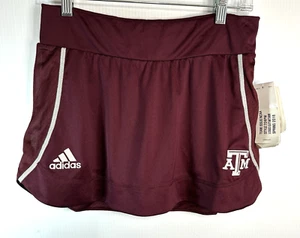 Adidas Texas A&M Aggies Skort Skirt Utility Maroon NCAA Women's size SMALL NWTs! - Picture 1 of 9