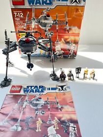 Complete LEGO 7681 Star Wars Separatist Spider Droid COMMANDER FOX manuals box