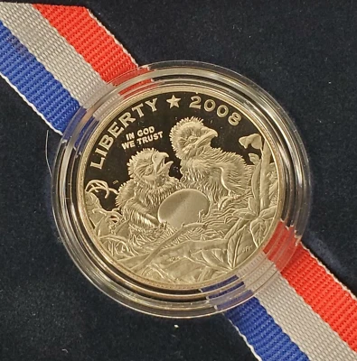 2008 Proof Clad Bald Eagle Commemorative Half Dollar Coin, OGP, COA Box - Image 1 of 4