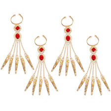 4Pcs Gold Hand Jewelry Set with Finger Nails
