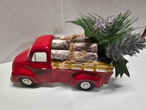 Cracker Barrel Ceramic 7x3in Truck Tabletop Decoration with florals - Picture 1 of 10