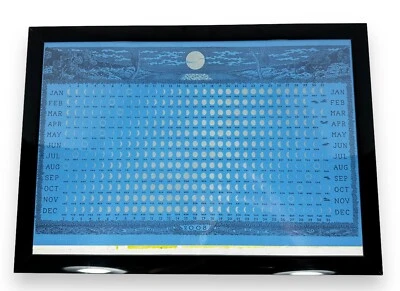 Alec Thibodeau Moon Phases Calendar 2008 Providence, RI, Framed 358/500 GIFT - Image 1 of 4