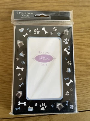 6 Photo Frame Cards & Envelopes - Personalise From Dog - Christmas Or Birthdays - Image 1 of 4
