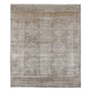 8'2"x9'7" Brown Peshawar Turkish Kars Inspired Pure Wool Hand Knotted Rug G20847 - Picture 1 of 11