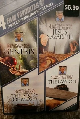 Charlton Heston The Bible 4 Film Favorites Genesis Jesus Moses Passion DVD New - Image 1 of 4