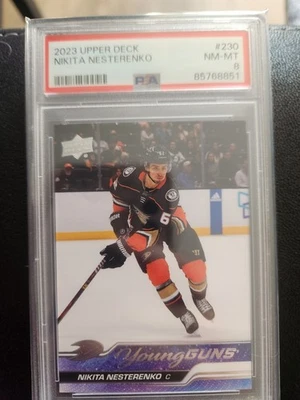 2023 Upper Deck Nikita Nesterenko #230 NM-MT PSA 8 Young Guns - Image 1 of 2