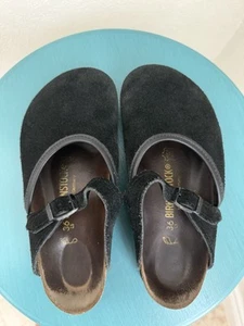 Birkenstock Boston schwarze Wildleder Clogs Größe 36 US 5 - gebraucht, guter Zustand - Bild 1 von 6