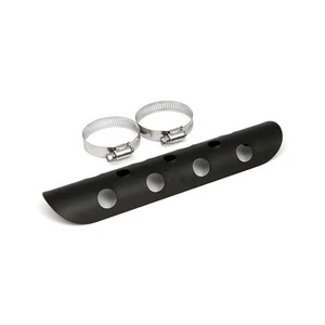 Escudo Térmico Acero Negro Perforado Longitud 25CM Universal - Imagen 1 de 1