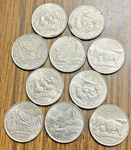 D&P State Quarter 10 set 2006 circolati lotto non classificati DIECI 2 set da 5 PULISCIMI - Foto 1 di 24