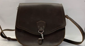 Saddleback Leather Crossbody Shoulder Bag EUC Satchel Deep Espresso Brown - Imagen 1 de 8