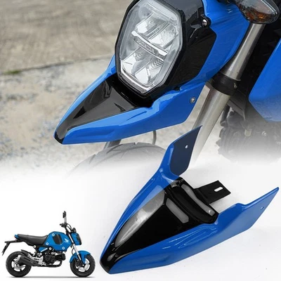 FRONT MOTARD FENDER FAIRING WING COVER BLUE+BLACK FOR HONDA GROM MSX 2021-2024 - Image 1 of 4