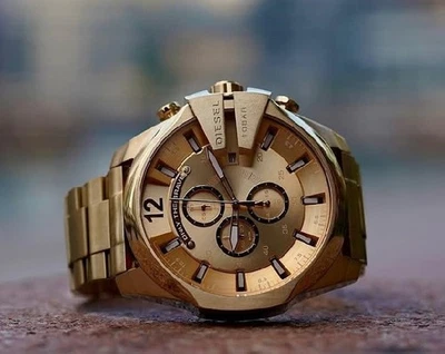 NUEVO RELOJ GENUINO DIESEL DZ4360 PARA HOMBRE MEGA CHEF ORO AMARILLO ACERO INOXIDABLE  Foto 1 de 4
