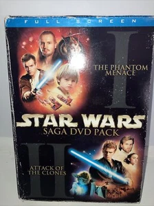 Star Wars Episodes I  II 2-Pack (DVD, 2002, 4-Disc Set, Full Frame) GUARANTEED - Imagen 1 de 4