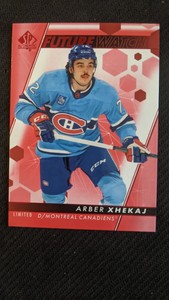 2022-23 UD SP AUTHENTIC ARBER XHEKAJ #154 LIMITED RED FUTURE WATCH ROOKIE