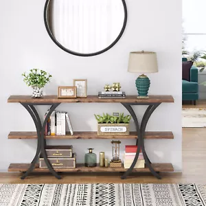 Industrial Foyer Table Narrow Long Hallway Entryway Table TV Stand Console Table - Picture 1 of 14
