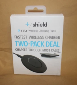 TYLT Shield 10W Slim Fastest TWO Pack Wireless Charging Pads for iPhone Galaxy - Picture 1 of 1