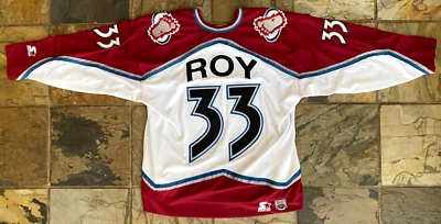 Camiseta deportiva de hockey Patrick Roy Colorado Avalanche NHL RARA - Starter XL - De colección Foto 1 de 4