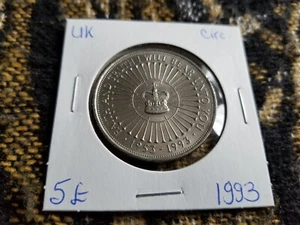 United Kingdom 5 Pounds Cupro-Nickel Circulated - 1993 40th Anni Coronation - Picture 1 of 2