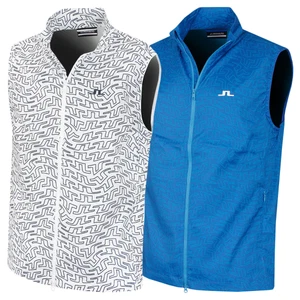 J.Lindeberg Mens Ash Light Packable Golf Print Vest 42% OFF RRP
