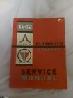 1962 Plymouth Belvedere Fury Savoy Valiant Shop Service Repair Manual Book Guide