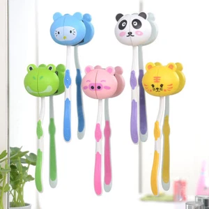 Cute Cartoon Animal Head Toothbrush Holder Stand Cup, Screw Installation - Picture 1 of 5