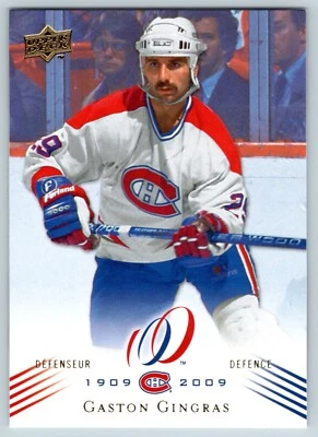 GASTON GINGRAS 2008-09 UPPER DECK MONTREAL CANADIENS CENTENNIAL NO 100     24386 - Image 1 of 2