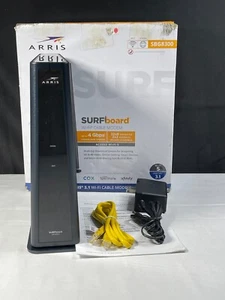 Arris SURFboard SBG8300 Black DOCSIS 3.1 AC2350 WiFi 5 Dual Band Cable Modem - Picture 1 of 12